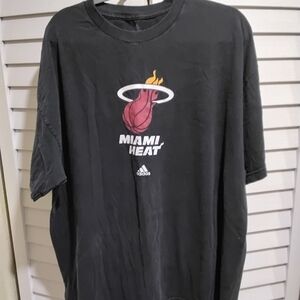 Adidas Black Miami Heat Graphic Tee Unisex